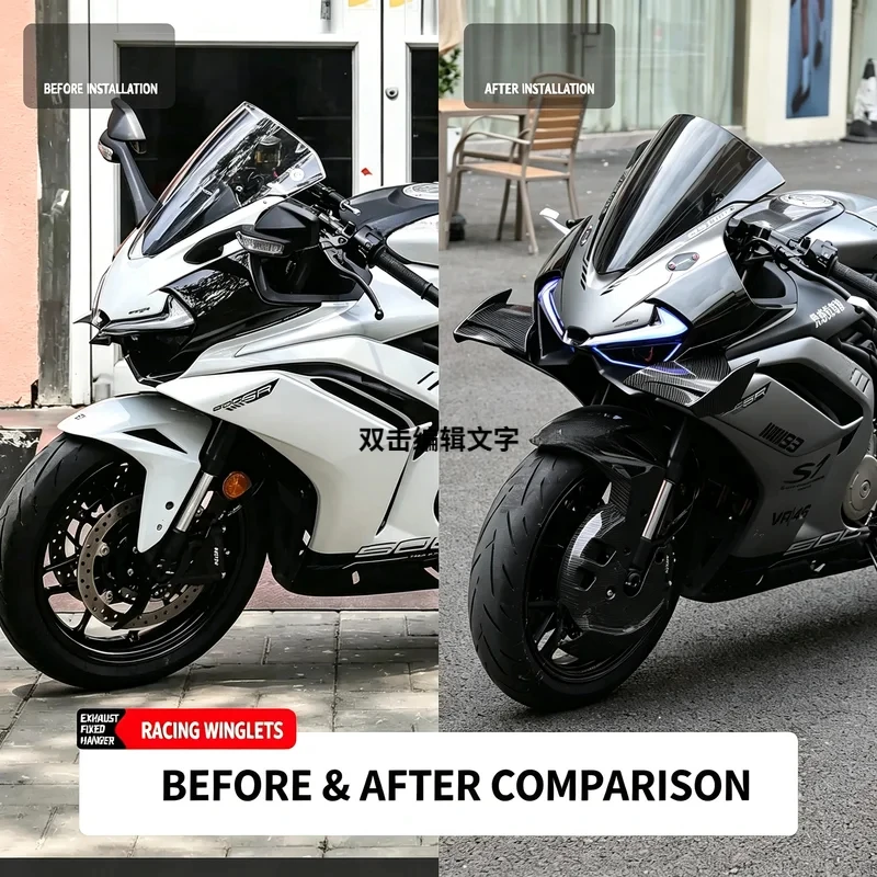 NEW For CFMOTO 500SR Motorcycle Accessories Aerodynamic Wing Kit Fixed Winglet Fairing