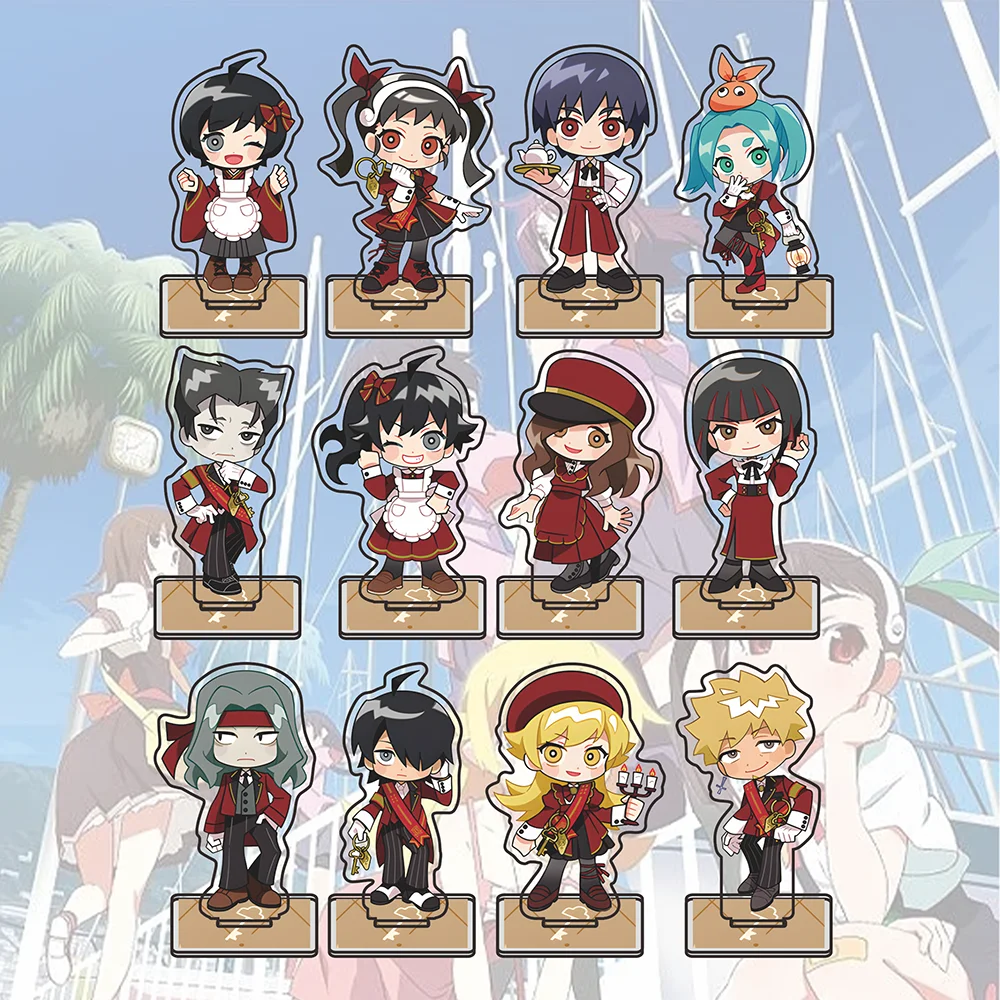 Monogatari Series Acrylic Standee Koyomi Hitagi Shinobu Mayoi Kanbaru Anime Figure Desk Decor Birthday Gift For Fans Keychain
