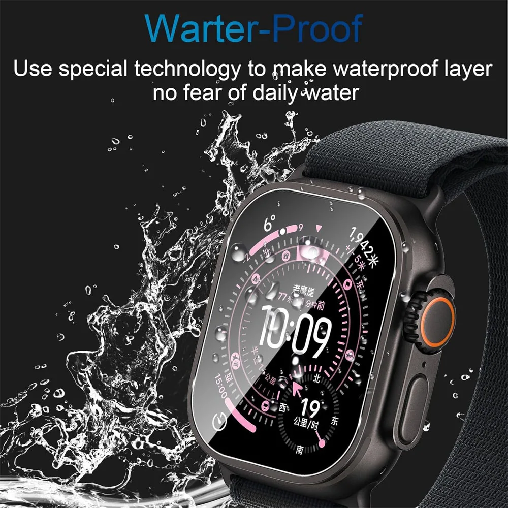 Vidrio templado para Apple Watch Ultra 3 49mm Protector de pantalla accesorios antiarañazos HD película completa iWatch Series Ultra 2 3 cubierta