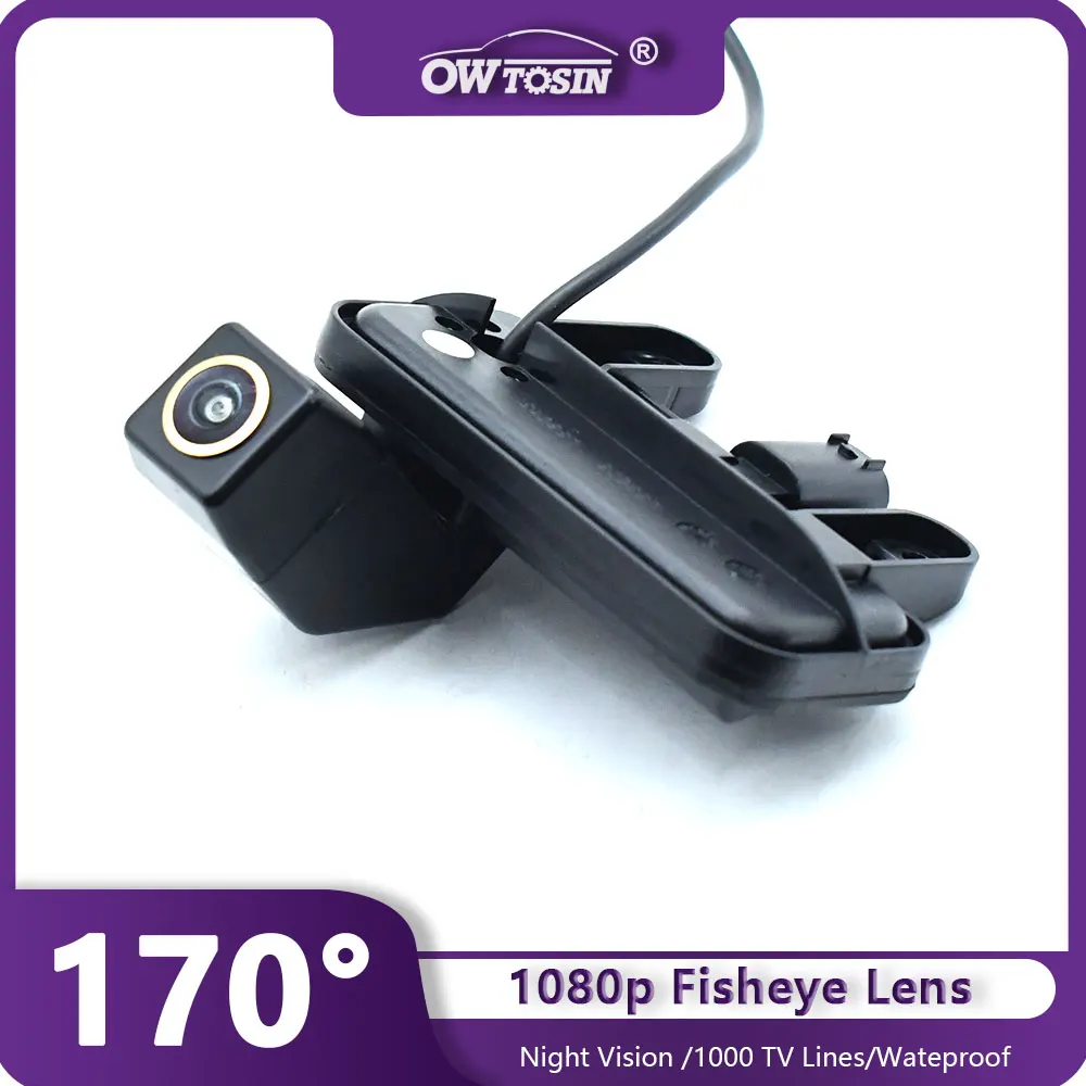 170° Golden Lens AHD 1920*1080P Trunk Handle Vehicle Rear View Car Camera For Mercedes Benz E Class C207 A207 2010 2011 Monitor
