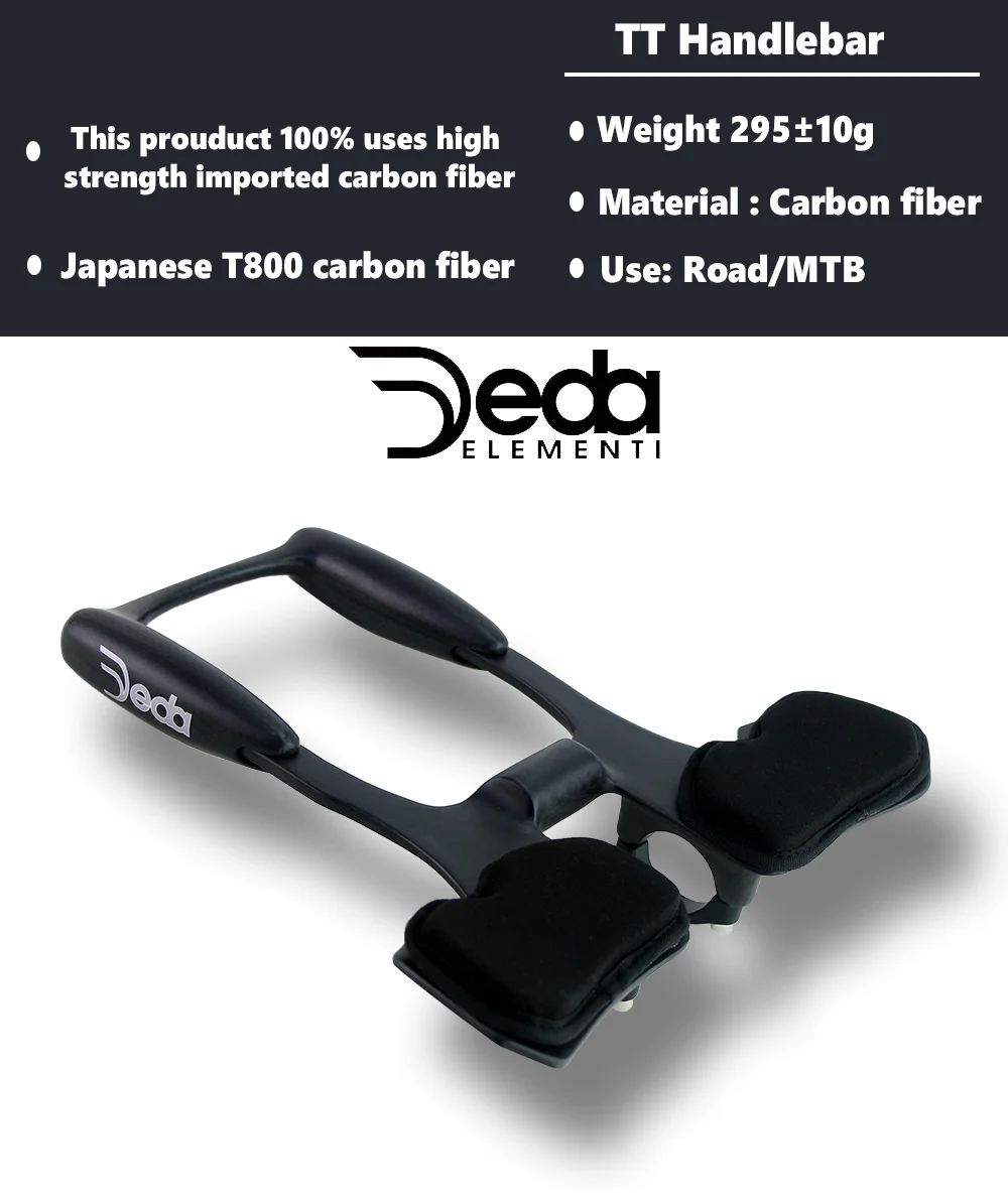 Deda TT Bike Rest Bar, 31.8mm, 3K Carbon + Aluminum Alloy, MTB / ROAD Handlebar, Bicycle Parts, Bike FittingsCycling