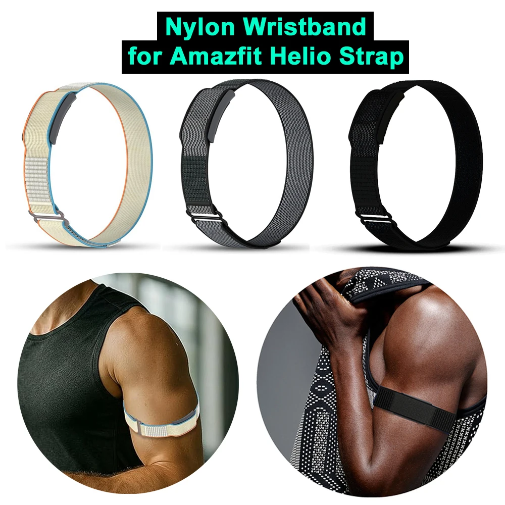 

Nylon Wristband for Amazfit Helio Strap Soft Breathable Woven Strap 22MM Adjustable Sport Band for Fitness Tracker