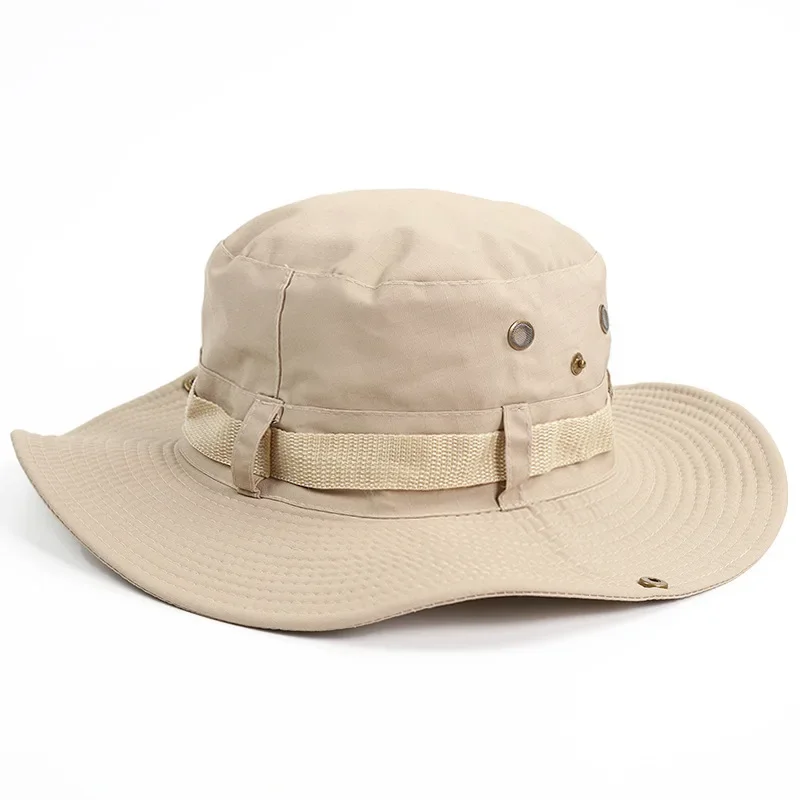 Multicam Tactical Boonie Hat for Men, UPF50+ Military Polyester Bucket Hat Mesh Ventilation - Hiking Hunting Sun Protection Cap​