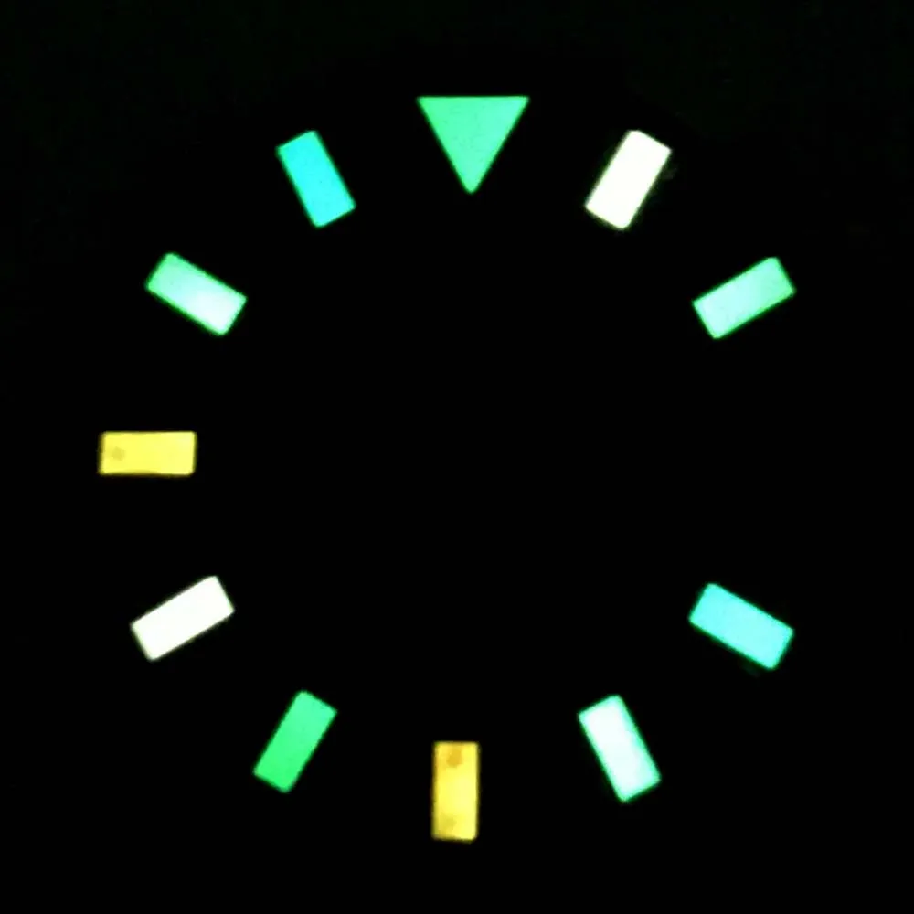 หน้าปัดนาฬิกาฆ่าเชื้อสีเรืองแสง28.5มม. NH35อุปกรณ์เสริมสำหรับนาฬิกาผู้ชายจอแสดงปฏิทินเคลื่อนไหว