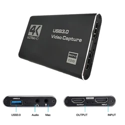 30HZ 4K Video Capture Card 1080P 60fps HD Camera Recording Box HDMI-compatible to USB 3.0 For PC Live Streaming Grabber Recorder