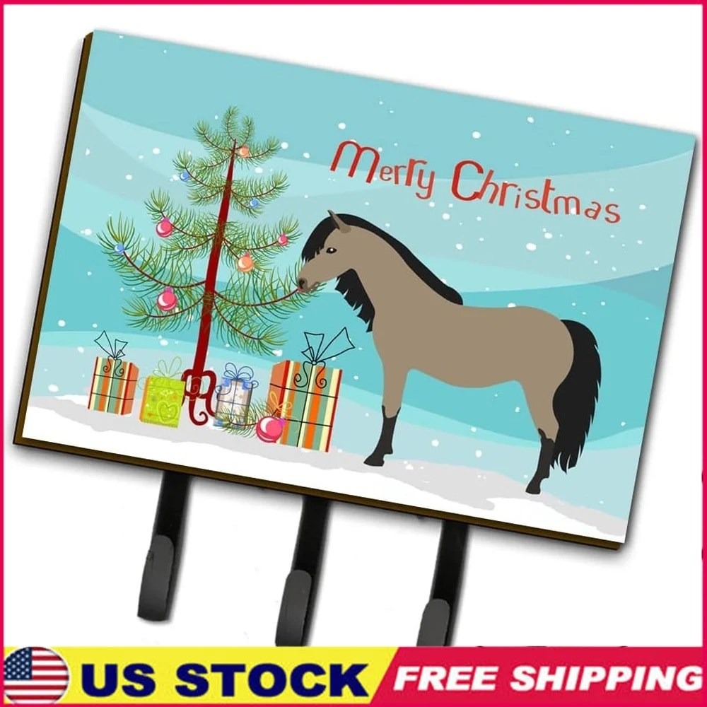 

Durable Welsh Pony Horse Christmas Leash Key Holder Wall Hooks Compact Design Easy Mounting Perfect Home Organization