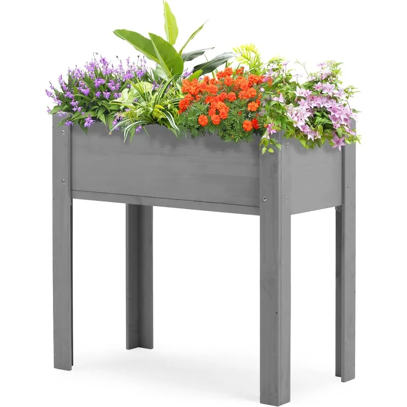 

Raised Garden Bed with Legs (31x16x31''), Solid Wood Elevated Planter Box for Outdoor