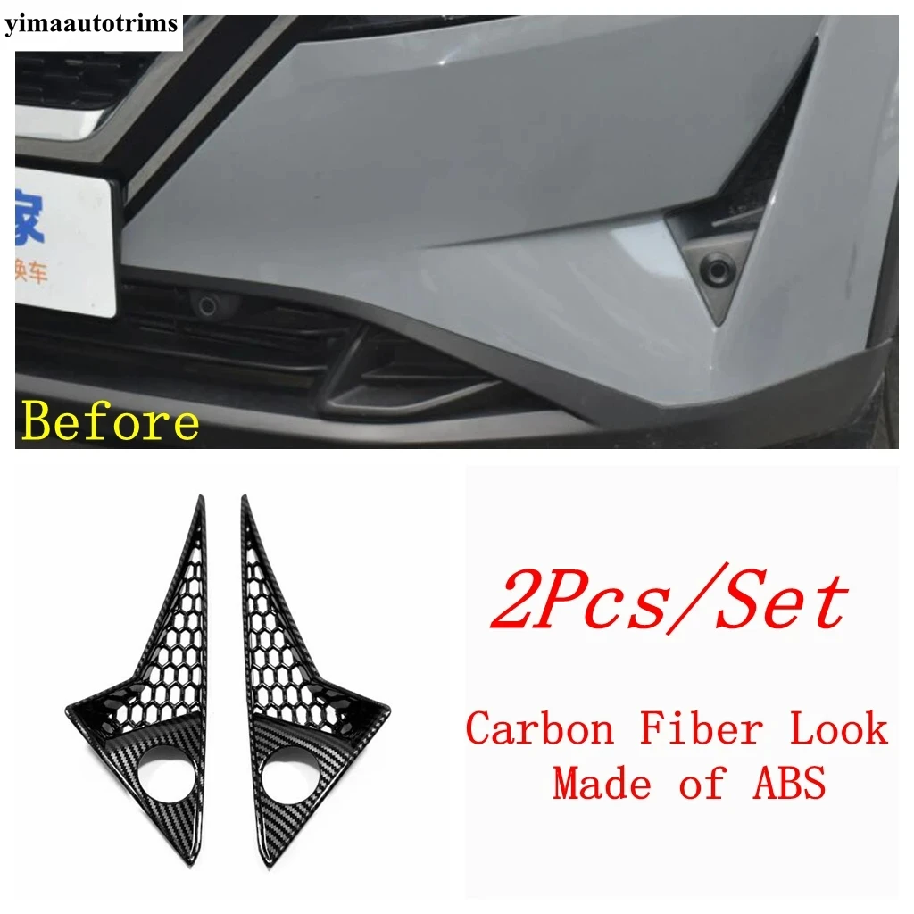 For Nissan Qashqai J12 2022 - 2024 ABS Chrome Car Front Foglight Bezel Trims Fog Light Lamp Bumper Protector Cover Accessories