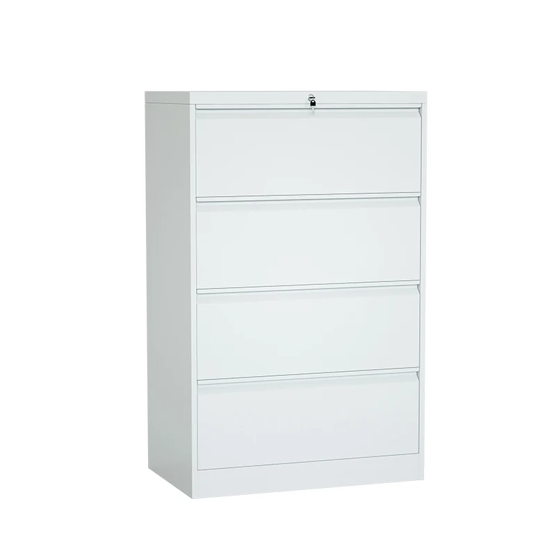 ！@Modern 4-Layer Office Furniture Metal 2/3/4 Wide Drawer Steel Lateral Filing Cabinet Vertical Cupboard for Workshop & School U