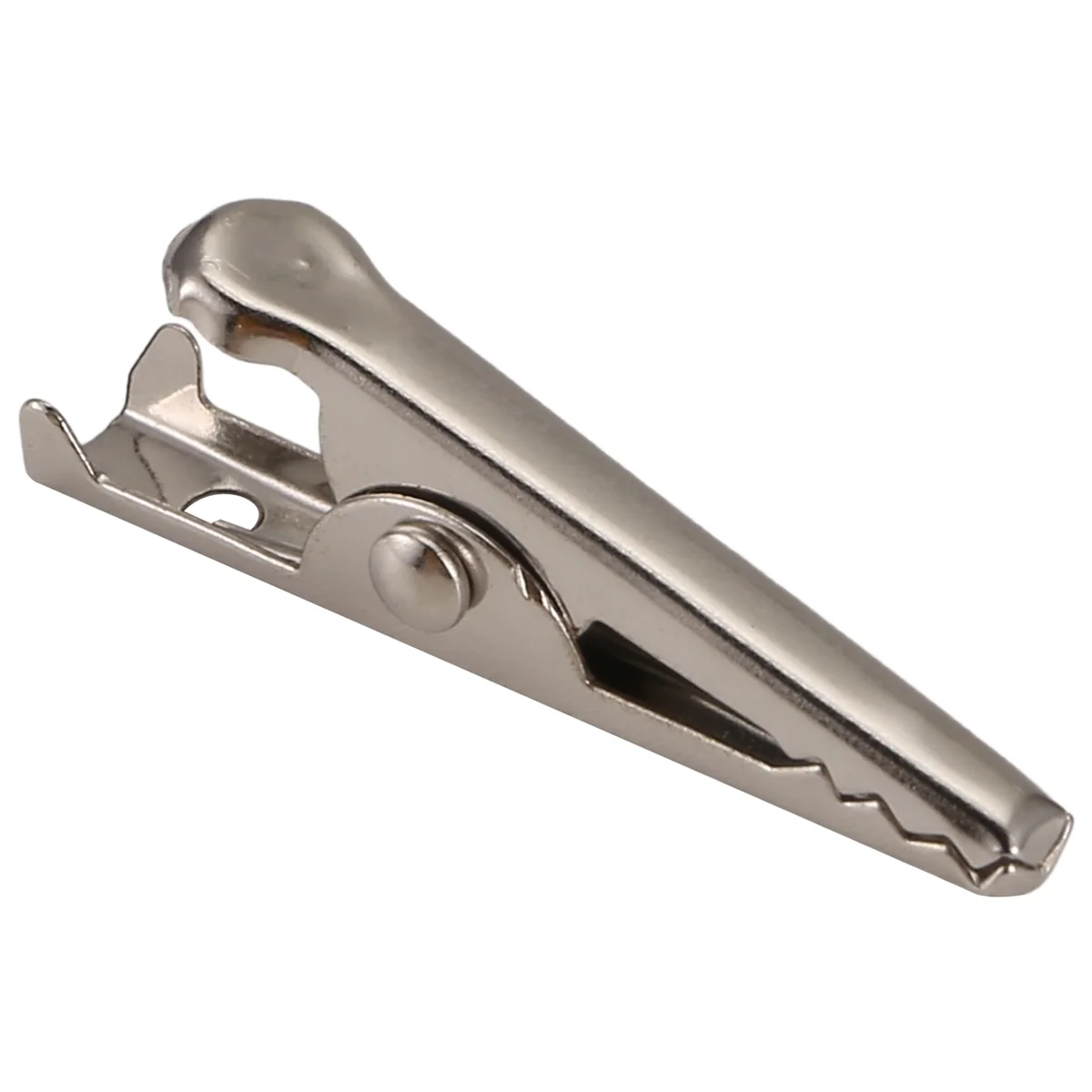 FLLF 100 шт. 1,06 дюйма/27 мм мини-металлические зажимы типа «крокодил», зажимы типа «крокодил» серебряного тона, никелированные пружинные зажимы для испытательной линии.