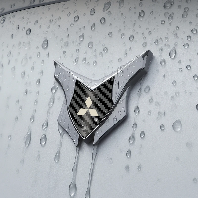 Pegatinas para coche con forma de escudo, emblema, logotipo, calcomanías para Mitsubishi Outlander Mirage Eclipse Cross Pajero Lancer Space Star Delica Triton