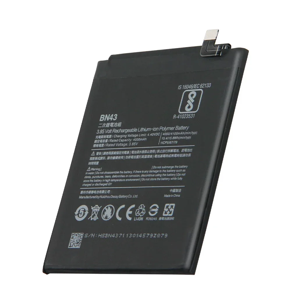 

Phone Battery BN43 For Xiaomi Redmi Note4X Hongmi Note 4X Standard Version Replacement Batteries With Tools