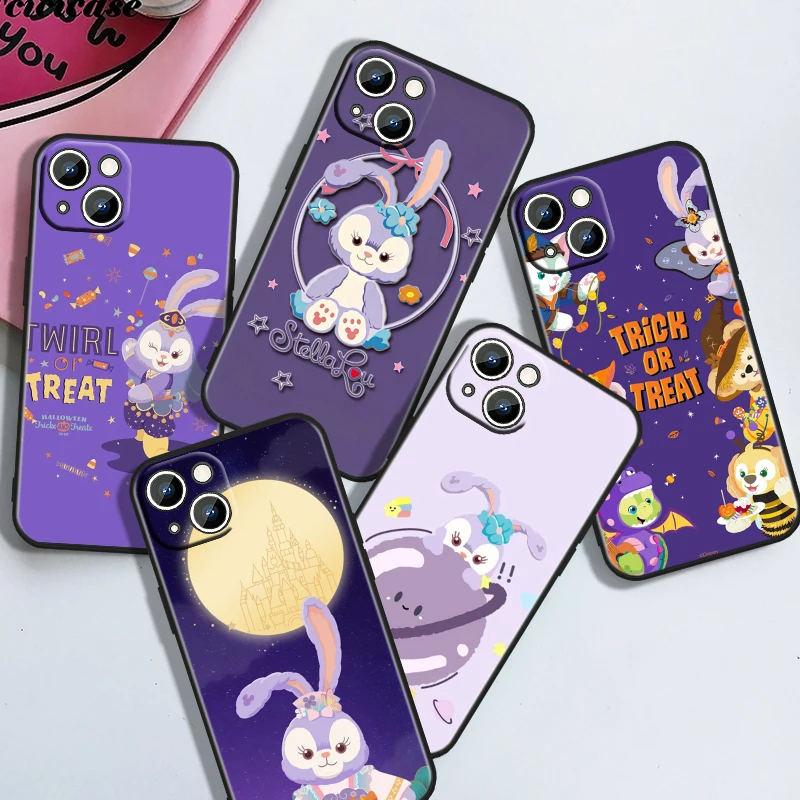 Disney Star Dello Linna Belle For Apple iPhone 15 14 13 12 11 XS XR X 8 7 6 6S 5 5S Pro Max Plus Black Cover Phone Case