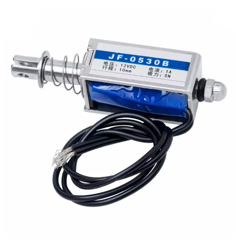 1PCS JF-0530B DC 6V 12V 24V Push&Pull type JF-0530B Open Frame Electromagnet keepping Force 5N travel 10mm Linear Solenoid