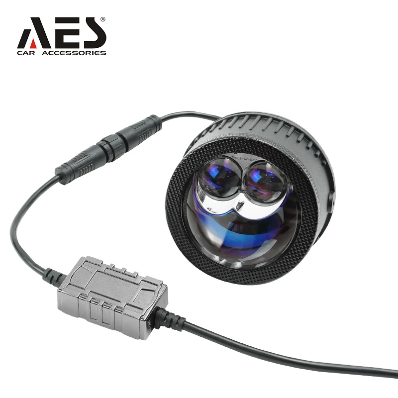 AES High Power 65W 3''LED Fog Light 6000K &Tri color 2PCS Excellent Waterproof LED Fog Lamp for Toyota Nissan Car Accessories