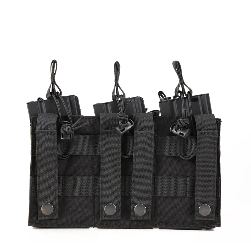 Triple Mag Pouch, funda de revista de pistola Molle para munición, accesorios de bolsa táctica, soporte para chaleco táctico