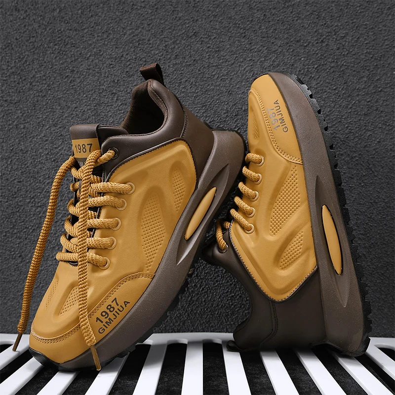 Nowy brytyjski Street Retro gruba podeszwa obuwie codzienne lekkie i oddychające buty do biegania w stylu Retro buty sportowe buty męskie