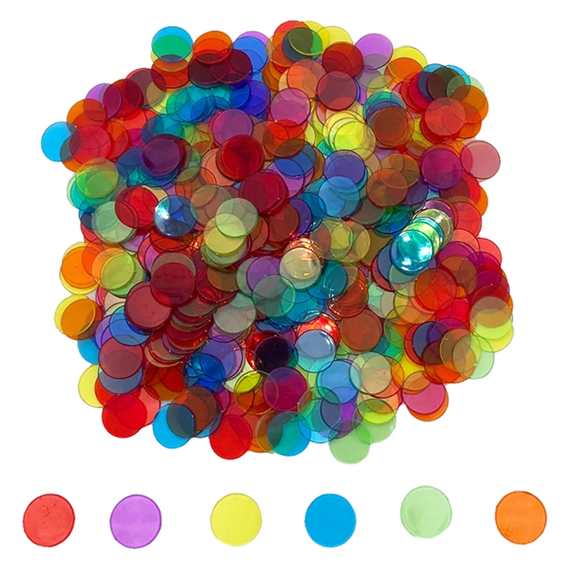 50/100/200Pcs Colored Poker Chips Set – Plastic Counting Discs, Round Game Tokens for Bingo, Classroom Learning Activities TMZ