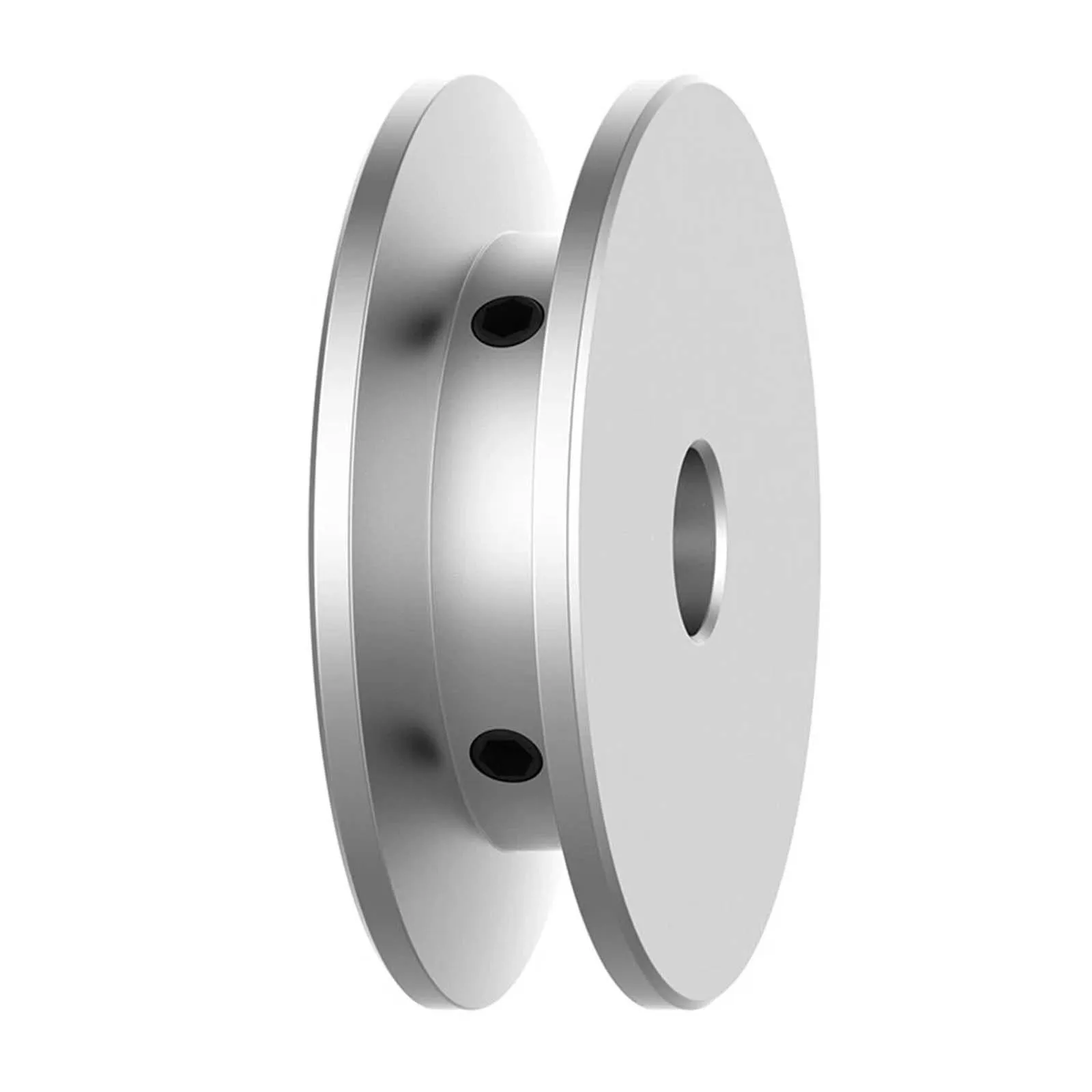OD φ40mm Single-slot Aluminum Alloy V-Groove Motor Drive Pulley for O Type Belt, 10mm Groove Width