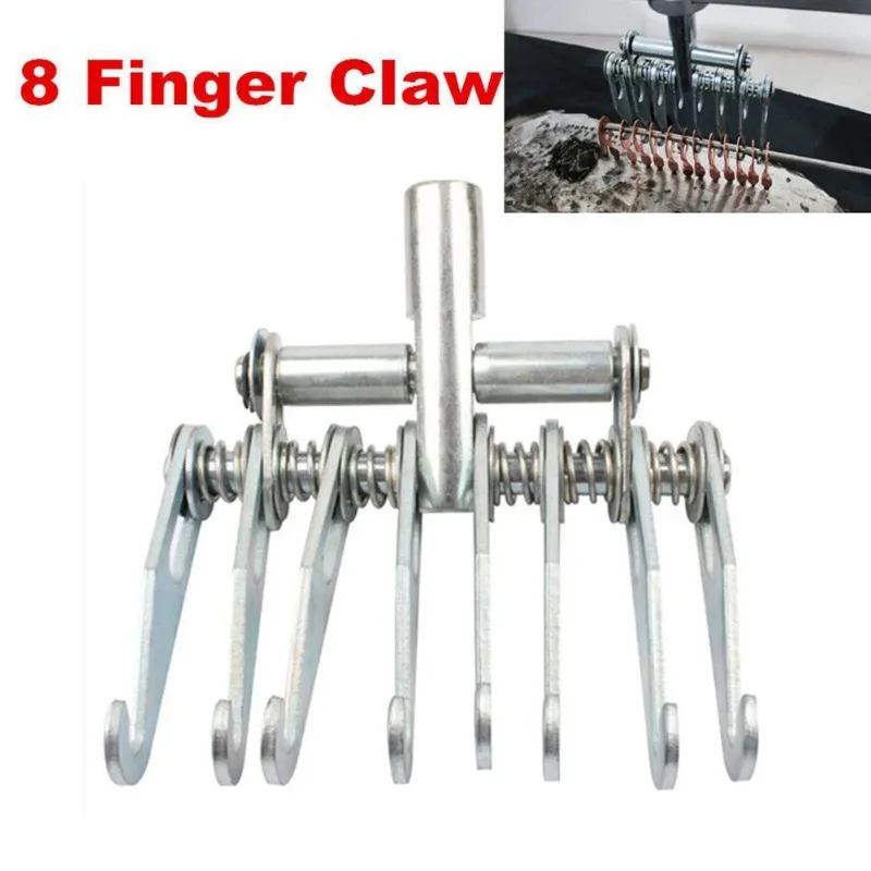 1Pc Car Body Repair Tool 8 Finger Dent Puller Claw Hooks M16 Unique Spring Design for Slide Hammer Auto Repair