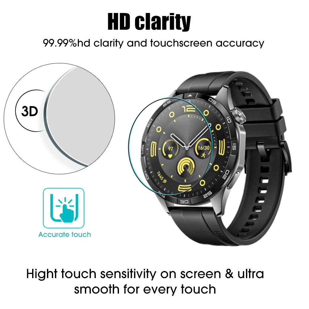 Protector de pantalla de cristal para reloj inteligente, película protectora para Huawei Watch GT 4 3 GT2 Pro Runner CYBER 41/42/46MM, GT4 GT3 SE