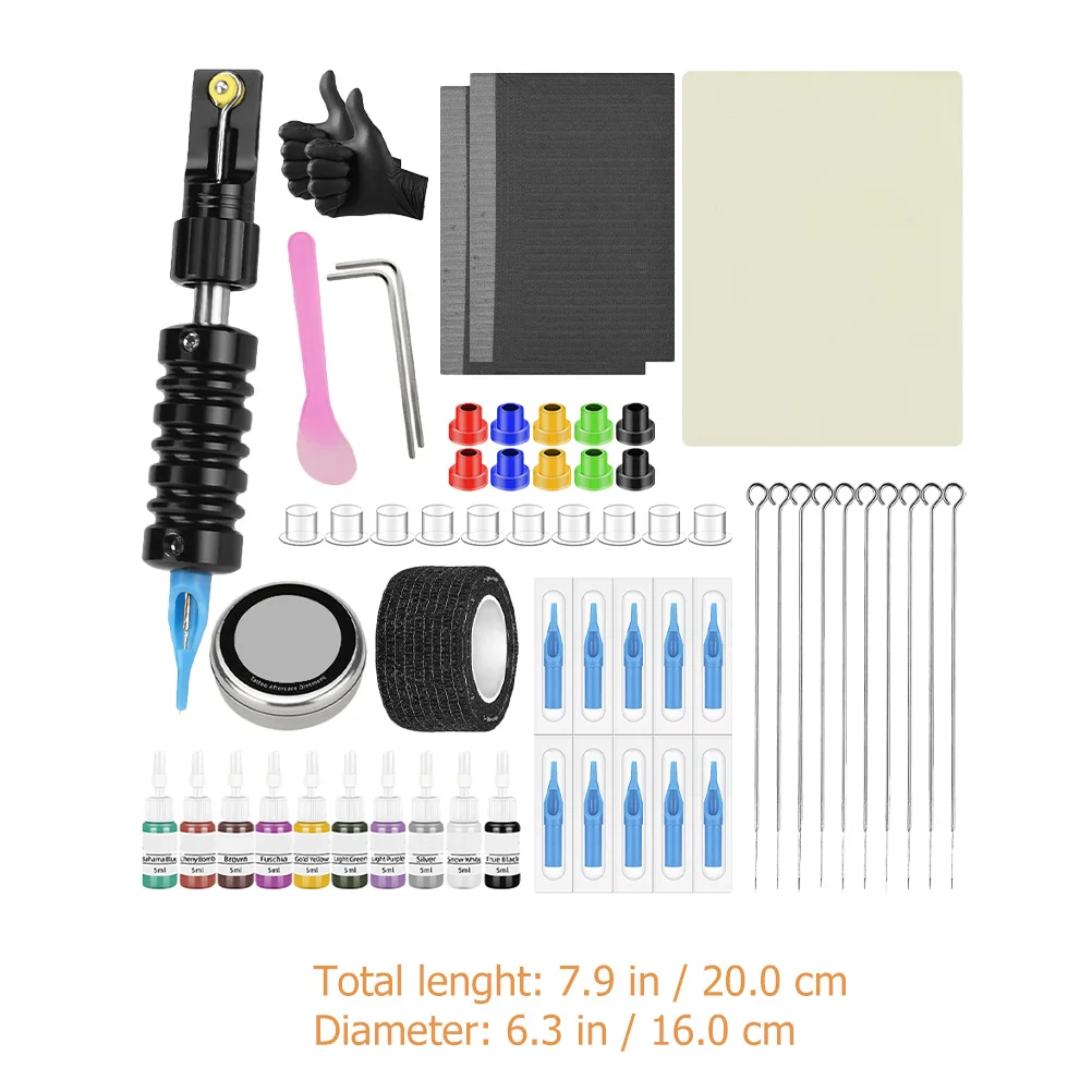 1 مجموعة الأساسية تدفق الوشم حامل قلم عدة عالية الجودة سبائك الألومنيوم المحمولة عدم الانزلاق تصميم لممارسة الوشم المبتدئين