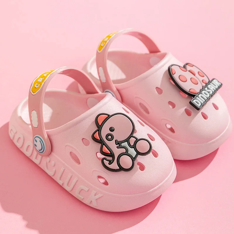 Baby Strand Slippers Dinosaurus Dier Zomer Kinderen Anti-Slip Sandalen Ademende Glijbanen Thuis Badkamer Pantoffel Voor Meisje Jongens