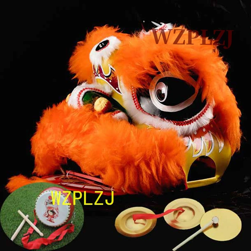 2025 New 12 inch Lion Dance Costume Drum Gong Props Toys Child 3-5 Age Party Sport Outdoor Birthday Gift Game Event China