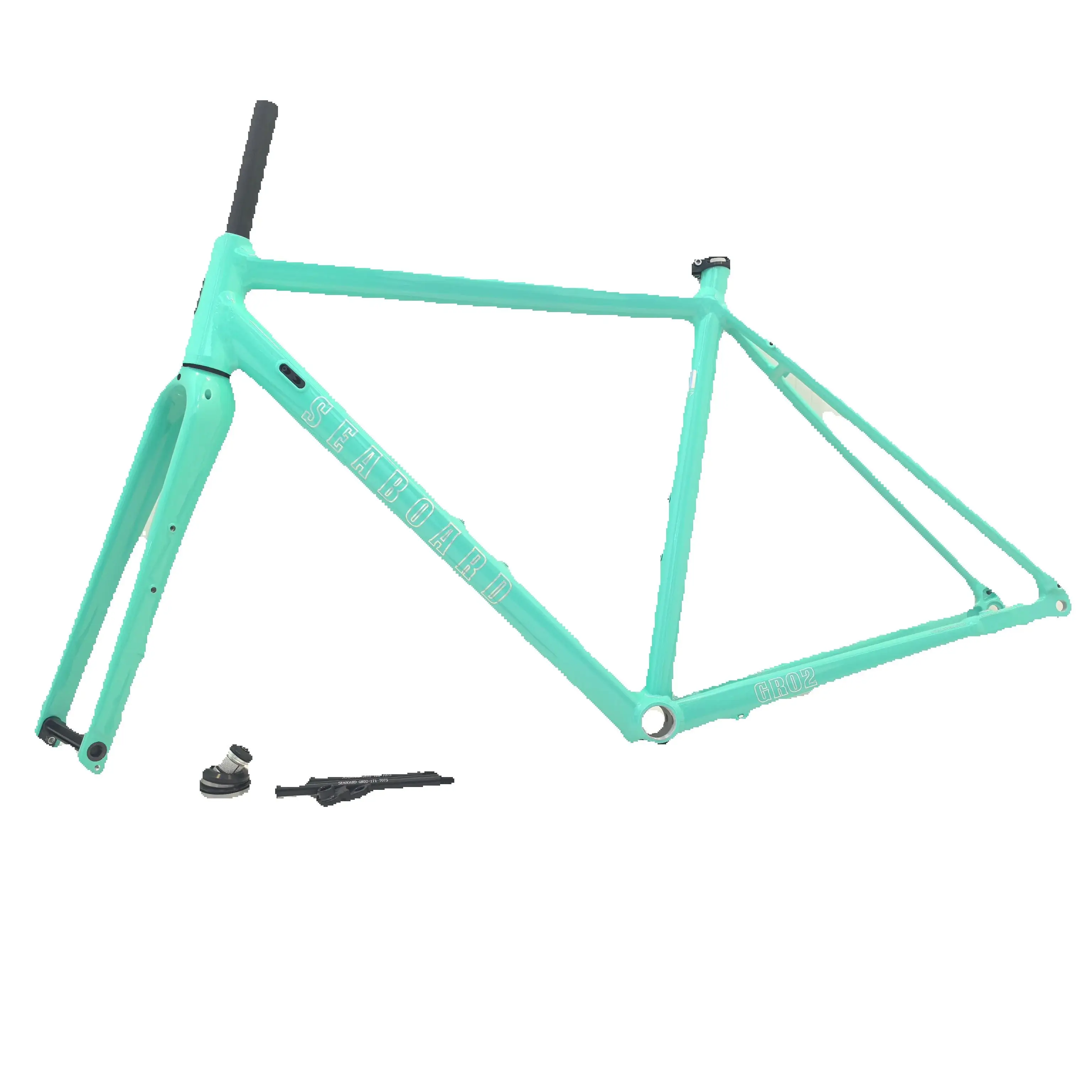 AliExpress NONE SEABOARD GR02 Gravel Bike Frameset Carbon Fiber Fork Off-road Long Distance Bicycle Framework 700C 142mm Thru Axle Wheelet