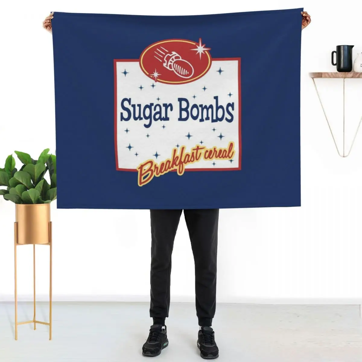 

Sugar Bombs Logo (Full) Throw Blanket Multi Use Warm Blanket for Living Room Bedroom
