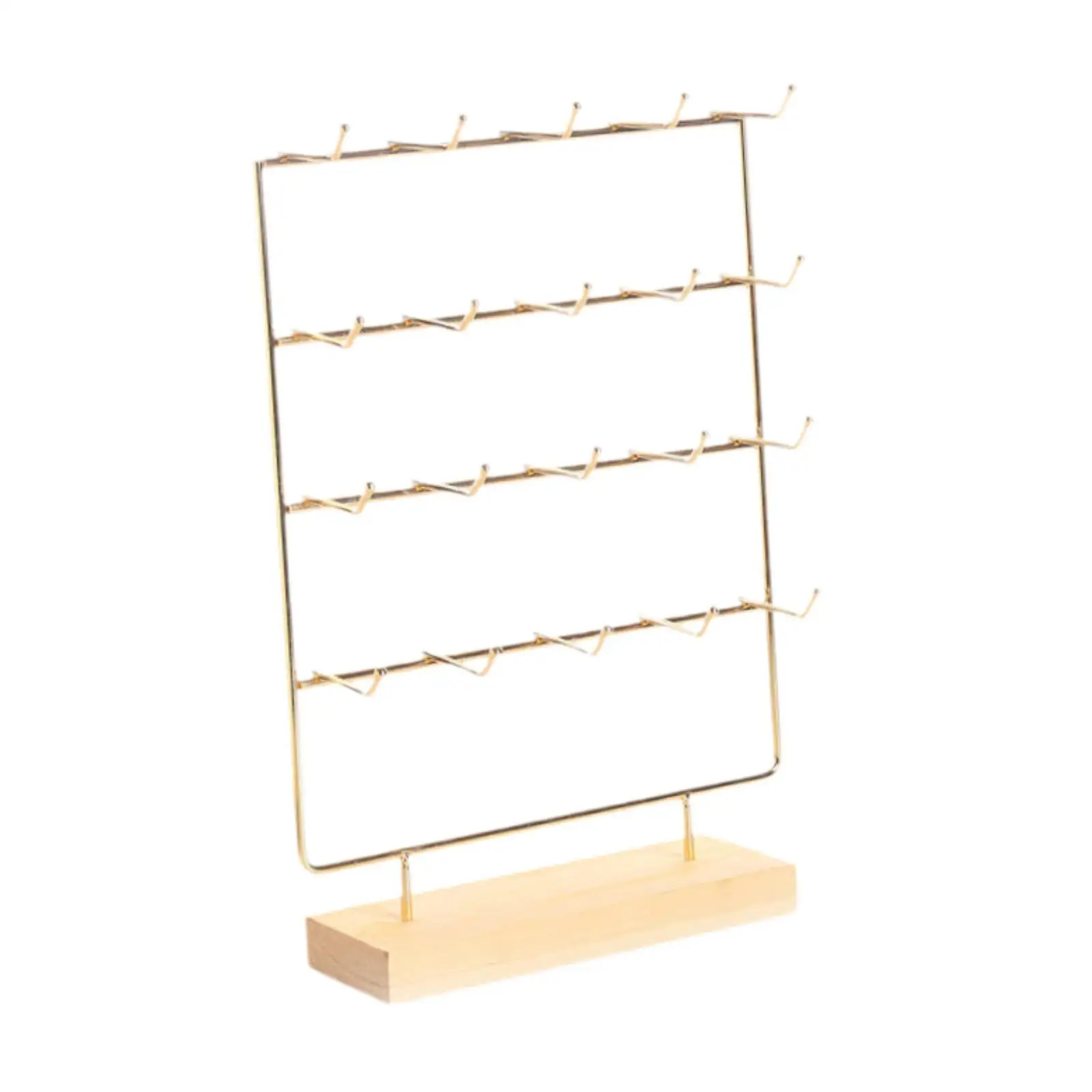 

Jewelry Display Stand 4 Tier Necklace Organizer Earring Holder Necklace Holder Jewelry Organizer for Keychains Necklace Tabletop