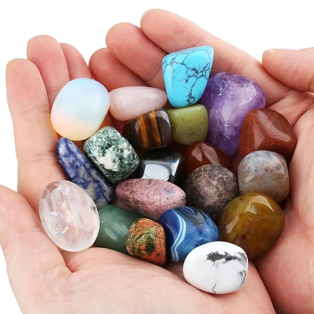 1lb Tumbled Stones Polished Crystals Healing Reiki Gravel Minerals Specimen Assorted Stones For Chakra Balancing