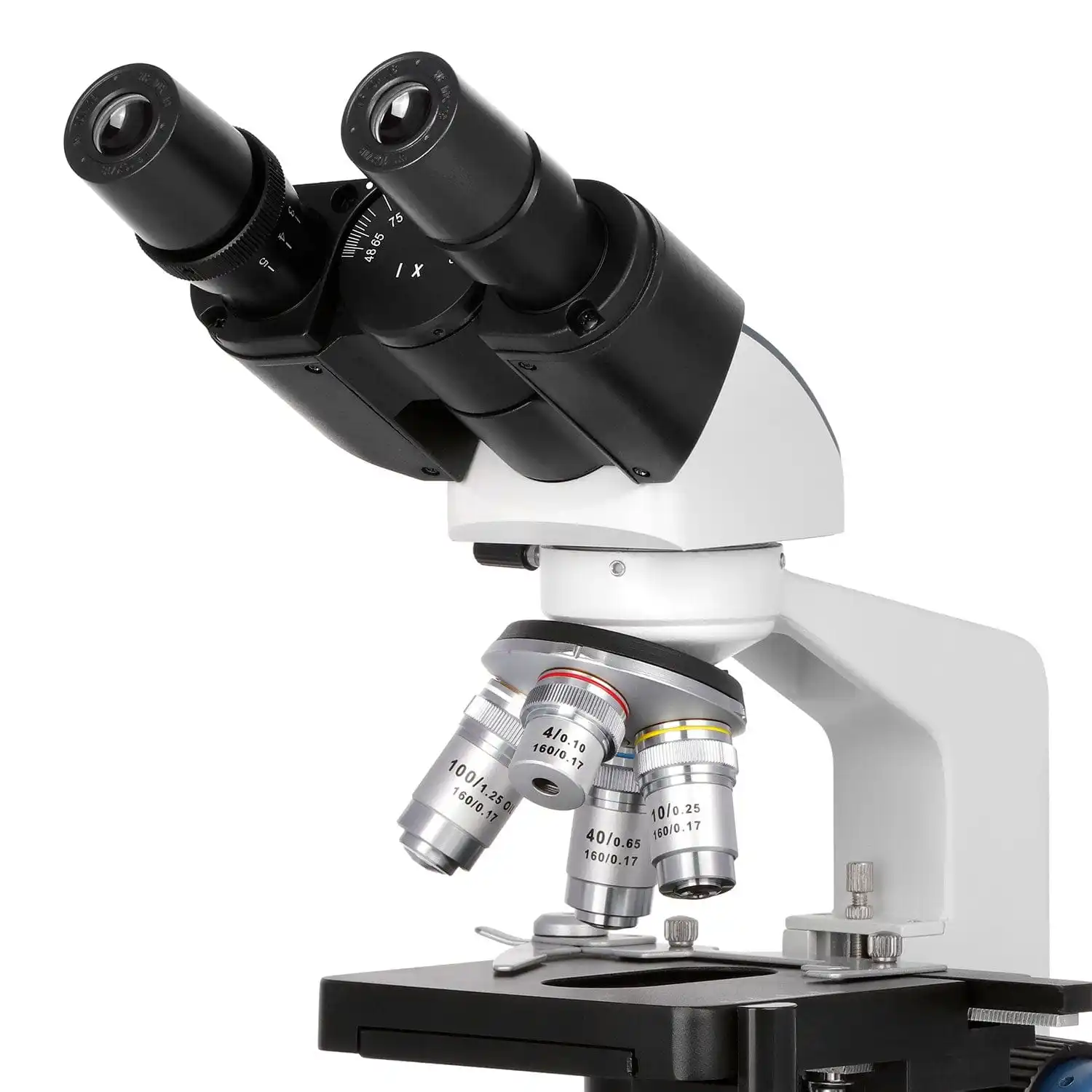 AmScope B120 Series Student & Professional LED Binocular Compound Microscope with Siedentopf Head, 3D Me
