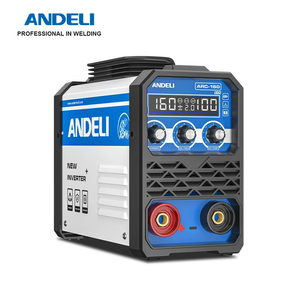 Saldatrice ad arco ANDELI 110/220V 160A 2 in 1 saldatrice MMA Lift-TIG Inverter IGBT saldatura elettrica Display digitale a LED per uso domestico