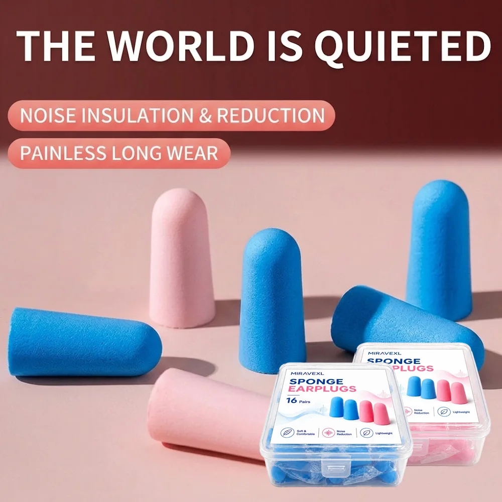 Comfortable Sleeping Ear Plugs Noise Reduction Soft Foam Earplugs Anti Noise Hearing Protector for Sleep Snoring Studying