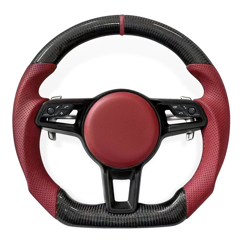 

Carbon Fiber Steering wheel for Porsche Cayenne Macan Panamera Taycan 718 Cayman 991 992 911 970 997 958 Carrera GT2 GT3 GT4 RS