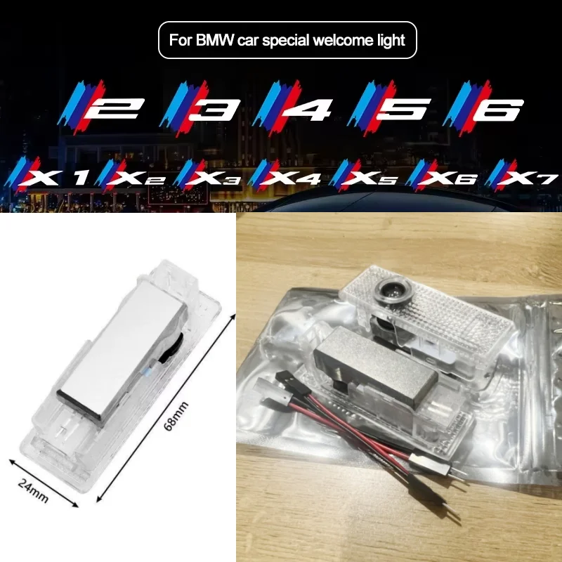 

2Pcs LED Car Door Projector Car Welcome Light For BMW X1 X2 X3 X4 X5 X6 X7 E90 E91 E92 E93 E60 E61 F10 F30 F20 2 3 4 5 6 Series