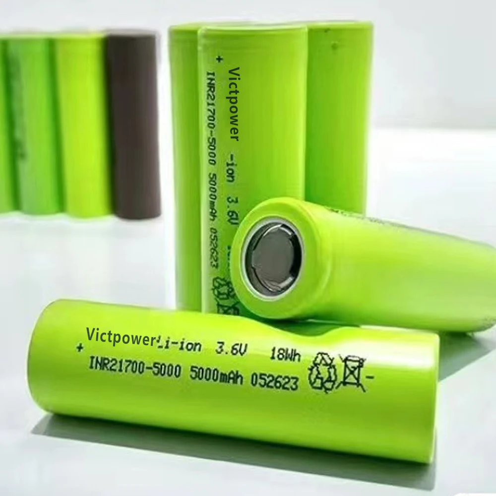 100% Original 3.7V 21700 5000mah High Capacity Battery INR21700-50E 15A 5C Lithium Rechargeable Batteries For solar street light