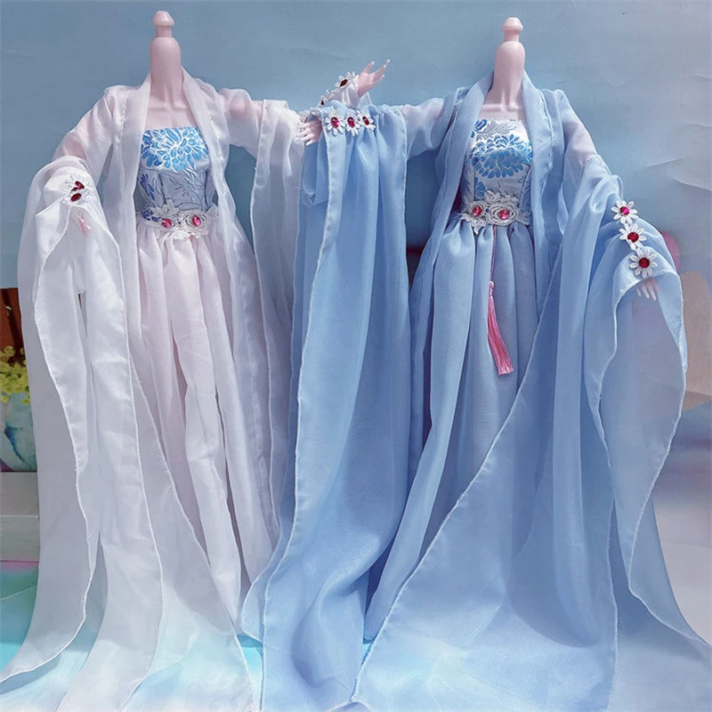 

60cm Doll's Clothes for 1/3 Bjd Doll Ancient Hanfu Style Princess Dress Wedding Diy Girl Toys Dress Up Doll Accessories, No Doll