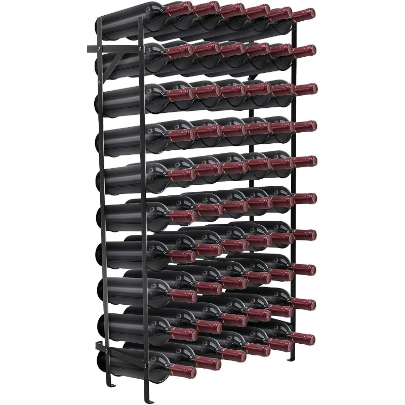 Rack Freestanding Floor -  Bottle Holder Holds 100 Bottles of - 100 Bottle Capacity  Storage for Any Bar,