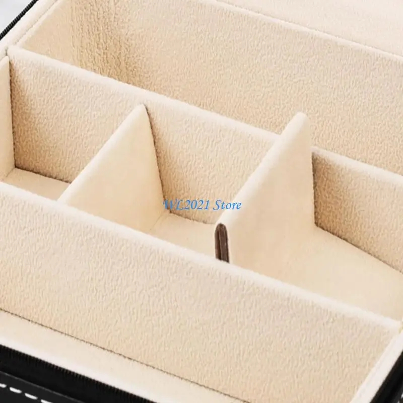 G5GC черная клетчатая коробка для очков из искусственной кожи, многофункциональные футляры для хранения очков, дорожная сумка на