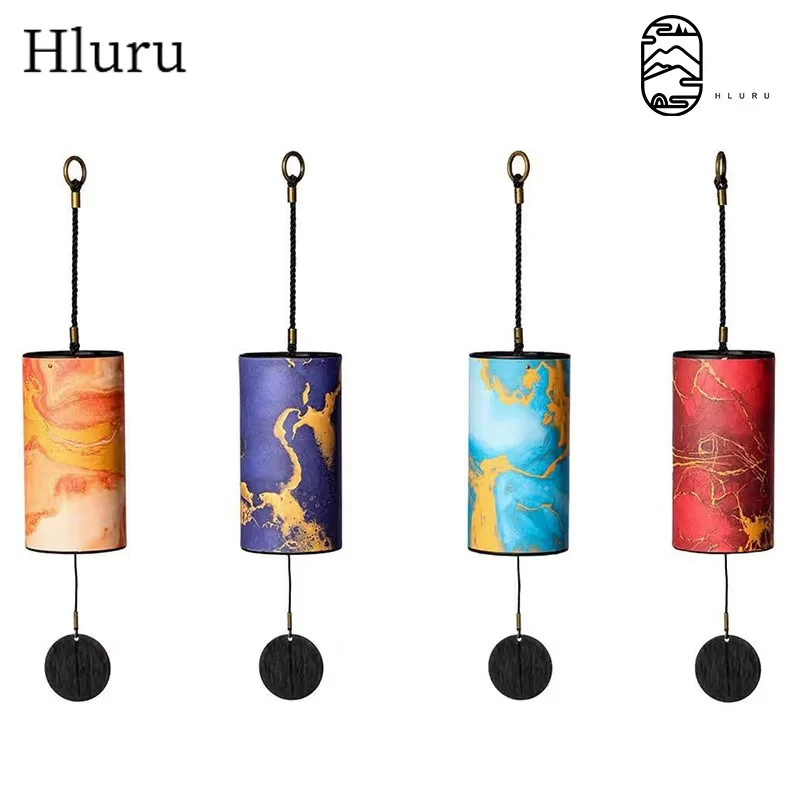 Hand Cranked 9-Note Seasonal Chord Wind Chimes Antique Yard Pendant Simple Musical Windchime for Patio Decor