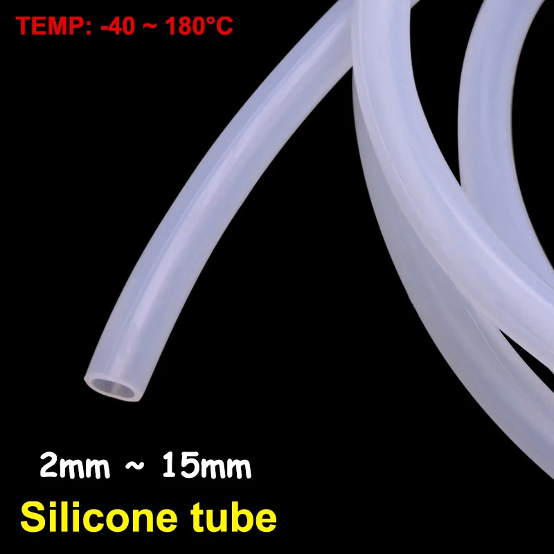 

1M ID 2-15mm Clear Food Grade Silicone Soft Rubber Transparent Tube For Beer Milk Drinking Water Hose Pipe Flexible Tasteless