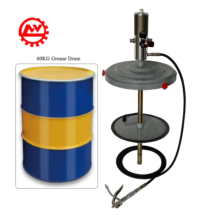 60KG 15 Gallon Air Operated Fat Drum Barrel High Pressure Lubricant Dispenser Distributor Pneumatic Grease Pump