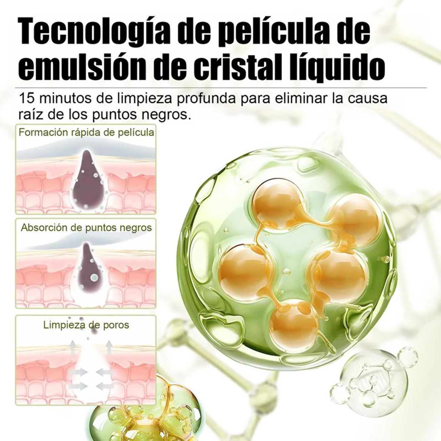 Afscheurmasker Reinigend moddermasker Verwijdert mee-eters en zacht poriën Vuilbalans