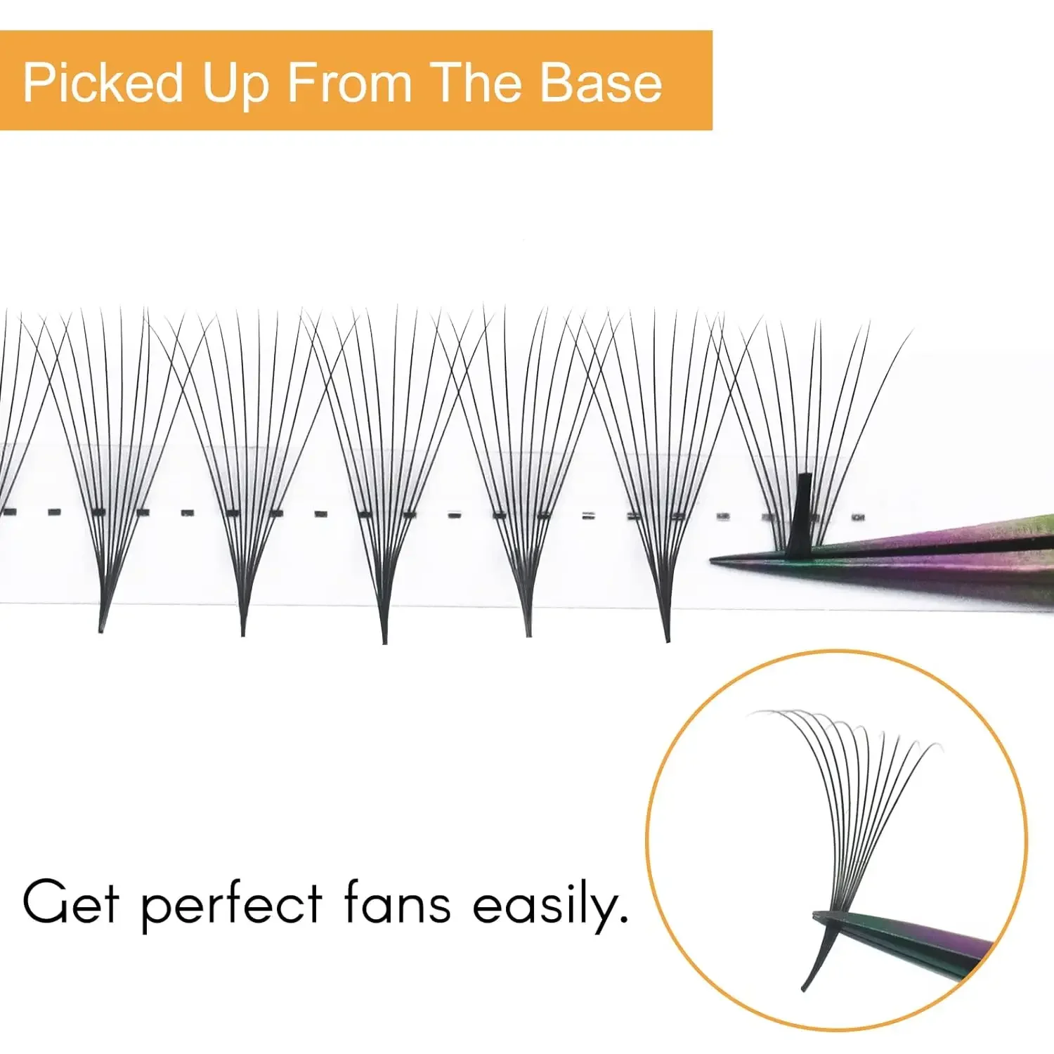 Tace AGUUD 5/partia cienkie korzenie szczupła podstawa prefabrykowane wentylatory z ostrą spiczastą bazą promowla rosyjska objętość wachlarzowe przedłużanie rzęs Faux