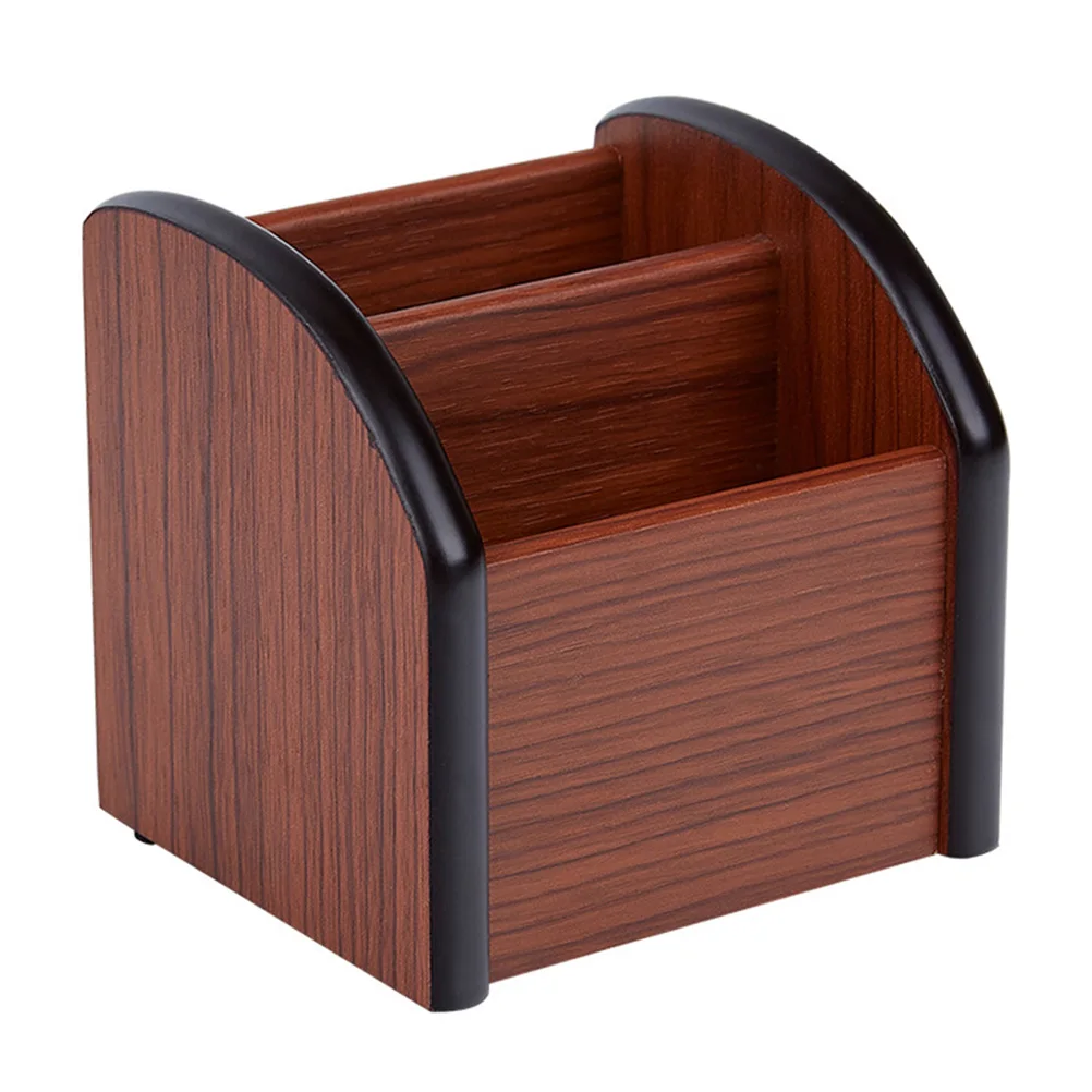 

Wooden Pen Holder Material Desktop ganizer Storage Bucket For Pens Stationery Sundries Box Small Size Tidy Clean