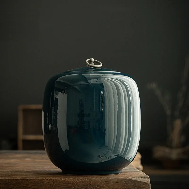 

Ceramic Large Sealed Jar Canister Pet Ashes Storage Urn Container Memorial Cat and Dog Empty Can Packing Box Pet Products