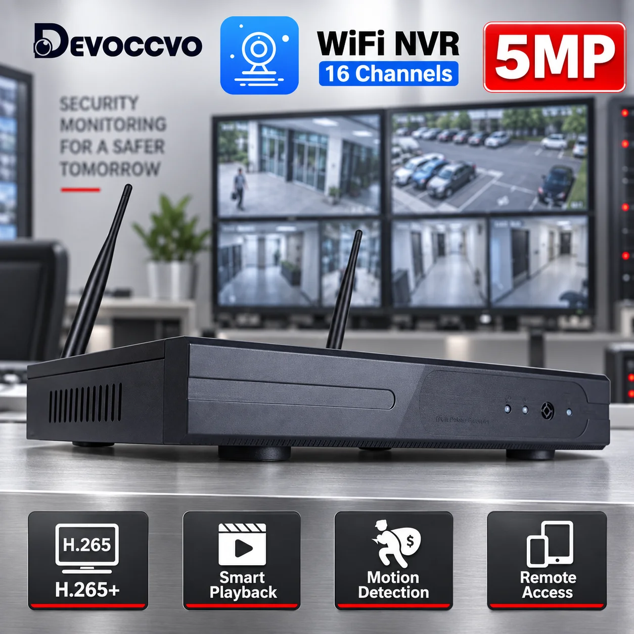 16CH H.265 5MP Wireless NVR Recorder Wifi CCTV Camera System P2P IP Camera Network 5MP Video Recorder NVR for Eseecloud 8CH