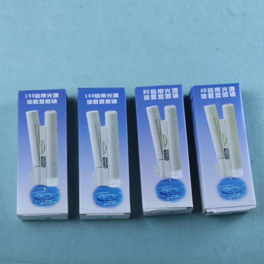 

Мини-светодиодная лупа 40/80/100/150X, складная лупа для чтения, лупа, светодиодный микроскоп с измерительной линией Sacle